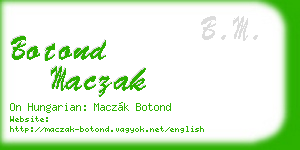 botond maczak business card